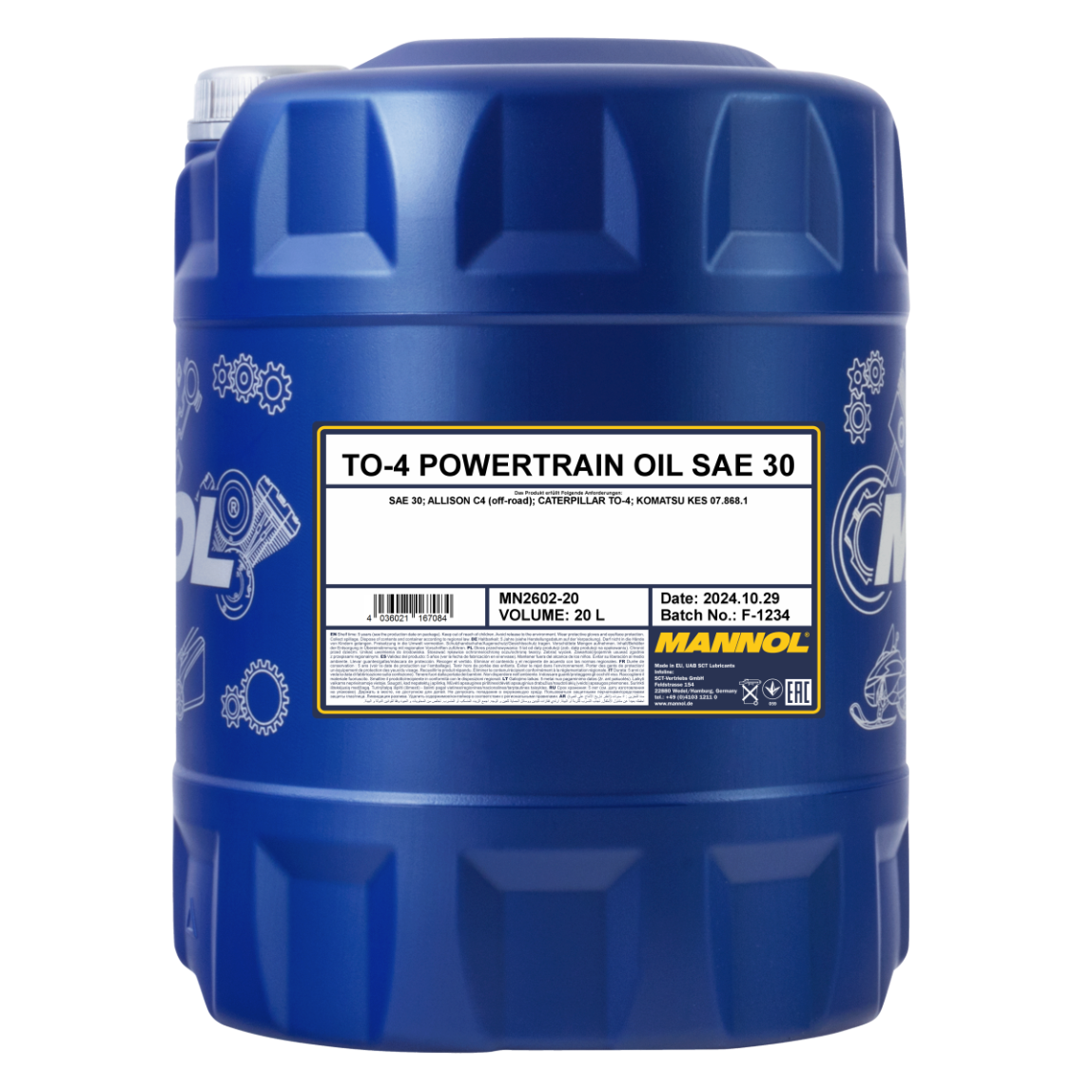 MANNOL TO-4 Powertrain Oil SAE 30 2602